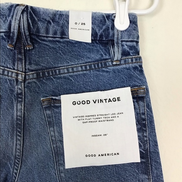Good American Good Vintage Frayed Hem Jeans - Picture 6 of 10